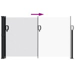 vidaXL Auvent latéral rétractable blanc 120x600 cm