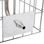 vidaXL Colonne Gabion avec Robinet 50x25x25 cm Acier Inoxydable