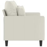vidaXL Canapé à 2 places Crème 120 cm Velours