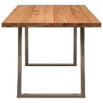vidaXL Table à manger marron clair bois de chêne massif rectangulaire