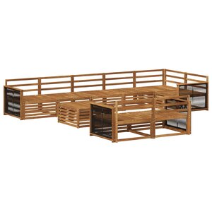 vidaXL Ensemble de canapés d'extérieur 9 Pièces