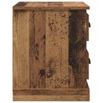 vidaXL Cabinet de chevet avec tiroir Bois ancien 39 x 39 x 47.5 cm