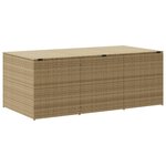 vidaXL Boîte de rangement de jardin mélange beige 984L résine tressée
