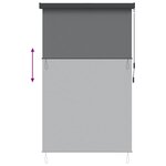 vidaXL Store enrouleur Gris clair 120 x 250 cm Tissu et Aluminium