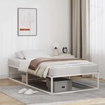 vidaXL Cadre de lit sans matelas blanc 90x200 cm métal