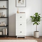 vidaXL Armoire à tiroirs Blanc 33 x 34 5 x 90 cm Bois d'ingénierie
