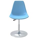 vidaXL Chaises à manger pivotantes lot de 4 bleu PP