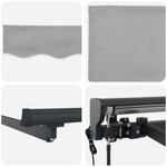 vidaXL Cadre d'auvent Gris clair 300 x 250 cm