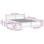 vidaXL Cadre de lit sans matelas blanc 140x190 cm bois de pin massif