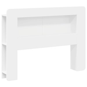 vidaXL Cabinet de Tête de Lit avec stockage Blanc Bois d’ingénierie