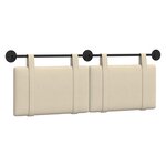 vidaXL Tête de lit suspendue Crème Tissu