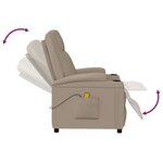 vidaXL Fauteuil de massage Cappuccino Similicuir