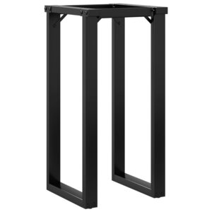 vidaXL Pieds de table à manger cadre en O 40x40x73 cm acier