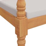 vidaXL Banc Batavia avec coussin 150 cm Bois de teck massif