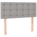vidaXL Sommier à lattes de lit et matelas Gris clair 90x190 cm Tissu