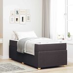 vidaXL Cadre de lit Autre Marron foncé 80 x 200 cm tissu