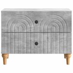 vidaXL Cabinet de chevet avec tiroir Gris béton 62 x 34 5 x 48 cm