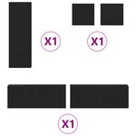 vidaXL Ensemble meuble TV 5 pièces en chêne noir