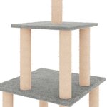 vidaXL Arbre à chat avec griffoirs en sisal gris clair 111 cm