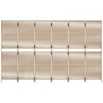 vidaXL Cloison de séparation 6 panneaux beige résine tressée