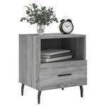 vidaXL Tables de chevet 2 Pièces sonoma gris 40x35x47 5 cm