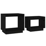 vidaXL Tables basses gigognes 2 Pièces Noir Bois de pin massif