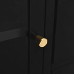 vidaXL Buffet Noir 105x35x70 cm Acier et verre trempé