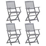 vidaXL Chaises pliables d'extérieur lot de 4 Bois d'acacia solide