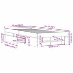 vidaXL Cadre de lit sans matelas sonoma gris 90x190 cm