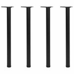 vidaXL 4 pieds de table réglables en hauteur 870 mm Noir