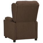 vidaXL Fauteuil inclinable Marron Tissu
