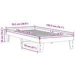 vidaXL Cadre de lit sans matelas 75x190 cm bois de pin massif