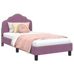 vidaXL Cadre de lit pour enfants avec tête de lit Violet 80 x 160 cm