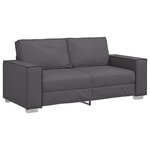 vidaXL Fauteuil canapé Gris 180 x 78 x 84 cm Cuir artificiel
