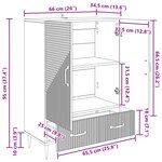 vidaXL Buffet Chêne artisanal 66 x 34 5 x 95 cm Bois d'ingénierie