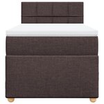 vidaXL Sommier à lattes de lit avec matelas Marron foncé 100x200 cm