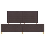 vidaXL Cadre de lit avec tête de lit Marron foncé 200 x 200 cm tissu