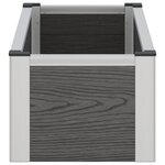 vidaXL Jardinière surélevée Gris 75 x 30 x 22 cm WPC et Aluminium
