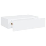 vidaXL Étagère à tiroir murale Blanc 40x23 5x10 cm MDF