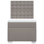 vidaXL Sommier à lattes de lit avec matelas Taupe 100x200 cm Tissu