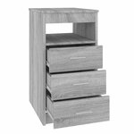 vidaXL Armoire à tiroirs Sonoma gris 40x50x76 cm Bois d'ingénierie