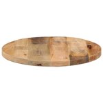 vidaXL Dessus de table Ø 50x2 5 cm rond bois massif de manguier brut