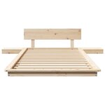 vidaXL Cadre de lit Marron 90 x 200 cm bois
