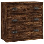 vidaXL Buffets 3 Pièces Chêne fumé Bois d'ingénierie