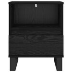vidaXL Armoire de lit Chêne noir 40 x 35 x 50 cm Bois d'ingénierie