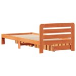 vidaXL Cadre de lit sans matelas cire marron 90x190 cm bois pin massif