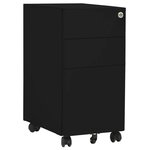 vidaXL Classeur mobile Noir 30x45x59 cm Acier