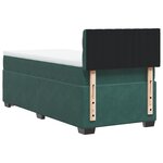 vidaXL Sommier à lattes de lit et matelas Vert foncé 80x200 cm Velours