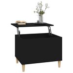 vidaXL Table basse Noir 60x44 5x45 cm Bois d'ingénierie
