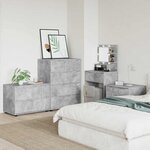 vidaXL Armoire de rangement Gris béton 80 x 48 x 57 cm